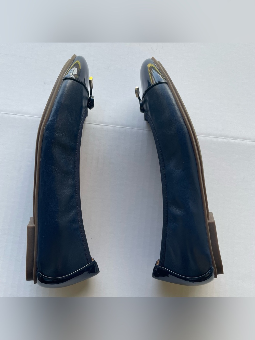 Vionic Minna Navy Blue Patent Cap Toe Ballet Flats Size 10 - Picture 5 of 7